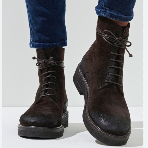 $1,245 Marsèll Men’s suede lace-up boots in Chestnut - Picture 5 of 16